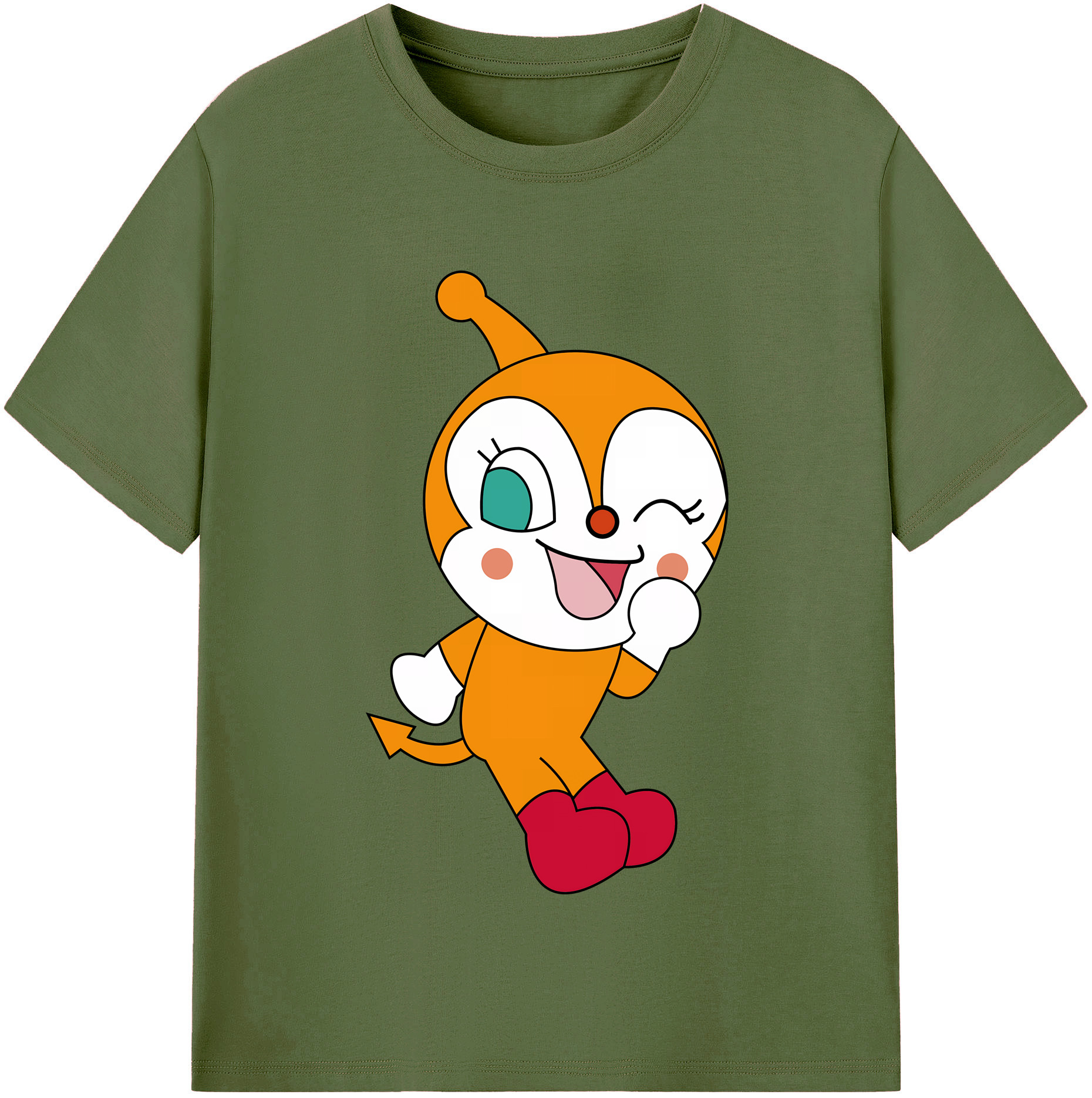 （画像用） アンパンマン Anpanman 綿100％半袖Tシャツ（フロントプリント）